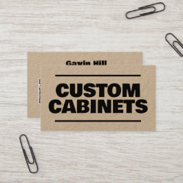Tarjeta De Visita Personalizado de gabinetes QR Kraft