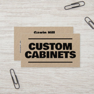 Tarjeta De Visita Personalizado de gabinetes QR Kraft
