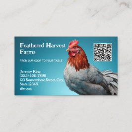 Tarjeta De Visita Personalizado de granjeros de aves de corral QR