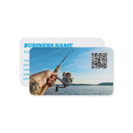 Tarjeta De Visita Personalizado de guía de pesca QR