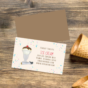 Tarjeta De Visita Personalizado De Helado Cute Cream