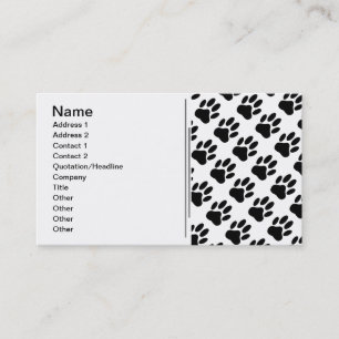 Tarjeta De Visita Personalizado de huellas de perros