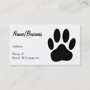 Tarjeta De Visita Personalizado de impresión de pastas de perro negr