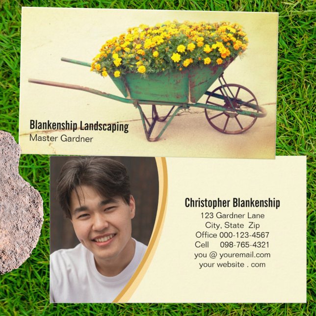 Tarjeta De Visita Personalizado de jardinera de flores de volante vi (Subido por el creador)