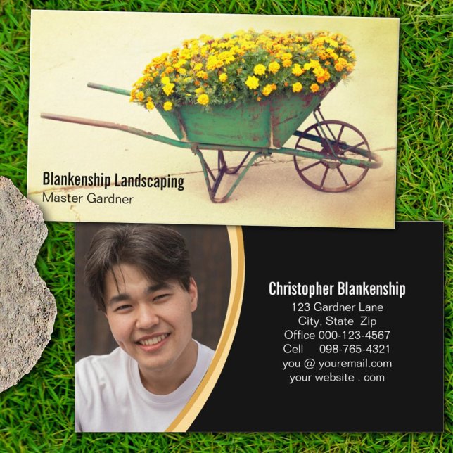 Tarjeta De Visita Personalizado de jardinera de flores de volante vi (Subido por el creador)