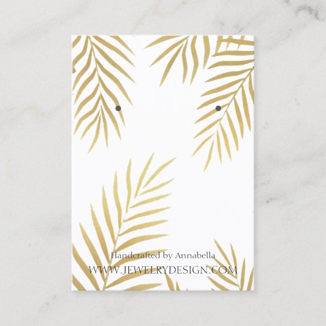 Tarjeta De Visita Personalizado de la exhibición de la joyería del (Anverso)