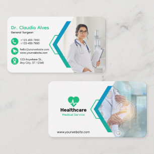 Tarjeta De Visita Personalizado de la marca Creative Modern Medical