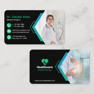 Tarjeta De Visita Personalizado de la marca Creative Modern Medical