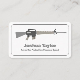 Tarjeta De Visita Personalizado de la tienda de armas de fuego QR