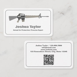 Tarjeta De Visita Personalizado de la tienda de armas de fuego QR