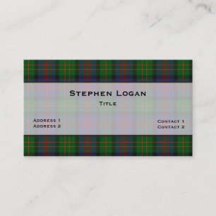 Tarjeta De Visita Personalizado de Logan Tartan Plaid
