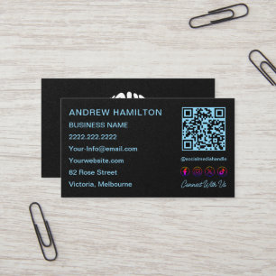 Tarjeta De Visita Personalizado de logotipo de código QR escaneado e