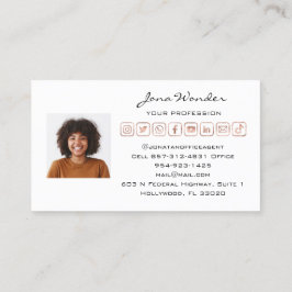 Tarjeta De Visita Personalizado de logotipo de medios sociales. Foto