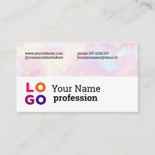 Tarjeta De Visita Personalizado de logotipos de empresas Pastel Rain