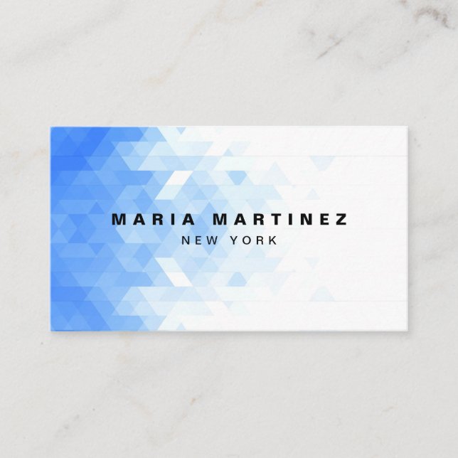 Tarjeta De Visita Personalizado de lujo Boutique White/Blue (Anverso)