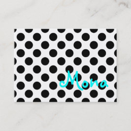 Tarjeta De Visita Personalizado de lunares blancos y negros