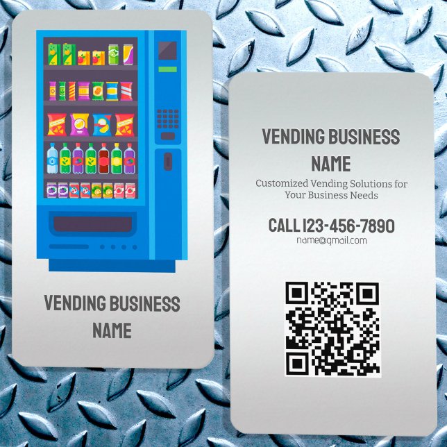 Tarjeta De Visita Personalizado de máquina expendedora QR (Vending Machine Custom QR Cards)