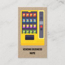 Tarjeta De Visita Personalizado de máquina expendedora QR Kraft