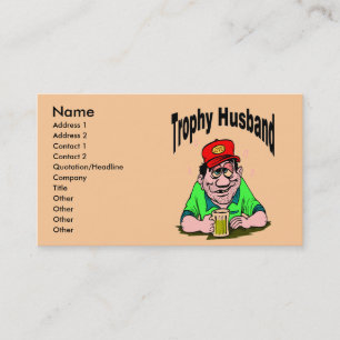 Tarjeta De Visita Personalizado de marido trofeo