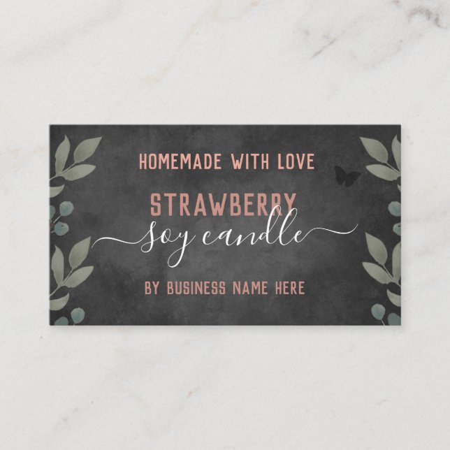 Tarjeta De Visita Personalizado de mariposas florales (Anverso)