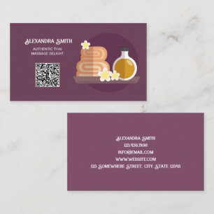 Tarjeta De Visita Personalizado de masaje tailandés QR
