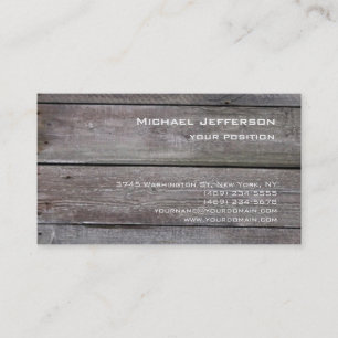 Tarjeta De Visita Personalizado de moda de madera moderna