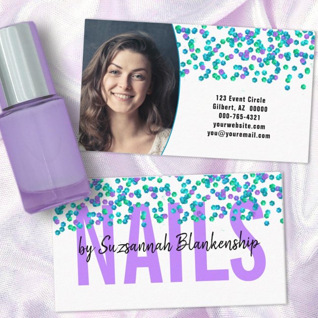 Tarjeta De Visita Personalizado de NAILS de texto grande de las secu (Subido por el creador)