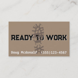 Tarjeta De Visita Personalizado de obras de carpintería en el paisaj