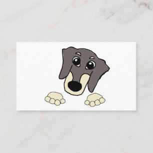 Tarjeta De Visita personalizado de observación azul y crema de dachs