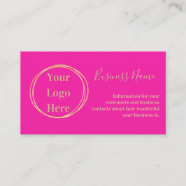 Tarjeta De Visita Personalizado de oro moderado minimalista rosado c