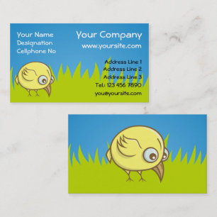 Tarjeta De Visita Personalizado de pájaro amarillo