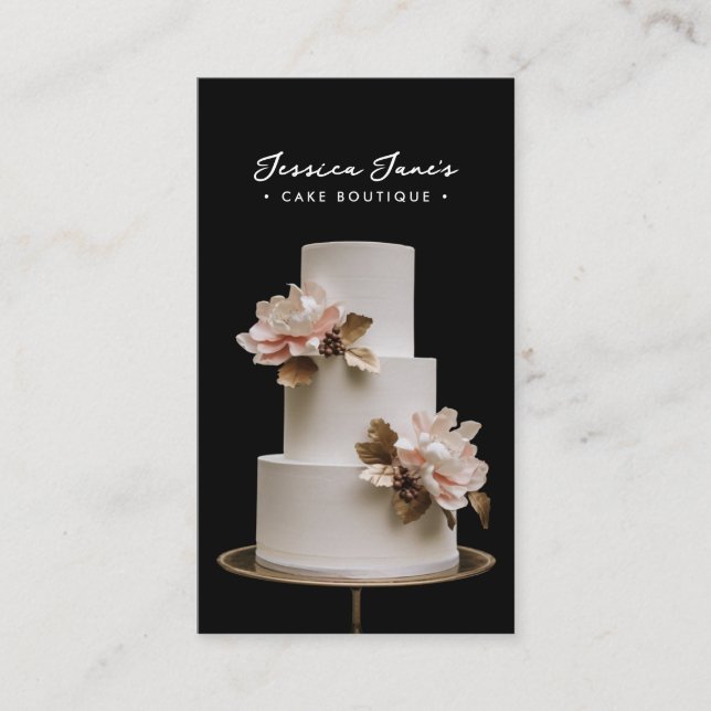 Tarjeta De Visita Personalizado de pasteles de gama alta / Boutique  (Anverso)