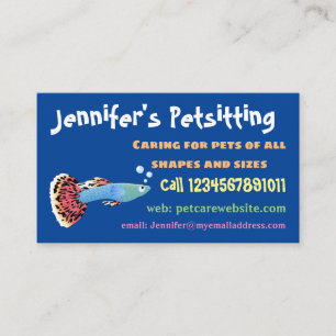 Tarjeta De Visita Personalizado de peces tropicales adormilados
