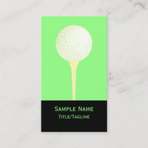 Tarjeta De Visita personalizado de pelota de golf de doble cara verd