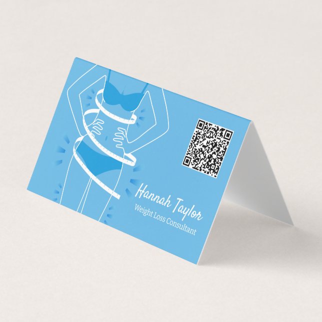 Tarjeta De Visita Personalizado de pérdida de peso QR (Anverso)