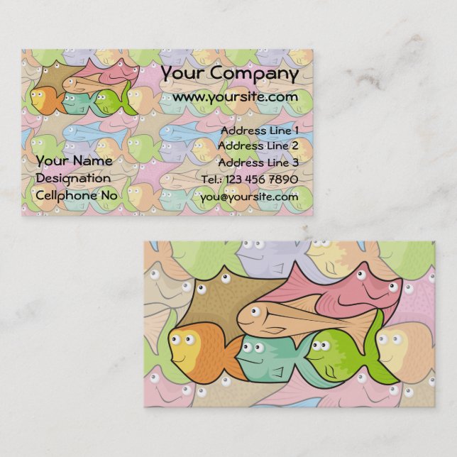 Tarjeta De Visita Personalizado de pescado (Anverso / Reverso)