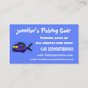 Tarjeta De Visita Personalizado de pescado piraña