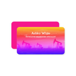 Tarjeta De Visita Personalizado de Petróleo QR