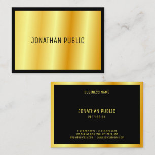 Tarjeta De Visita Personalizado de plantilla elegante Gold Profesion