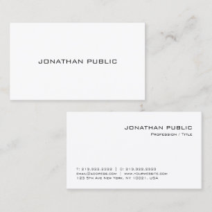 Tarjeta De Visita Personalizado de plantilla simple semibrillante