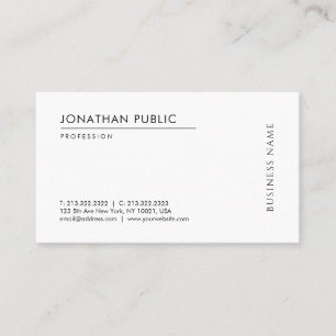 Tarjeta De Visita Personalizado de plantilla simple simple profesion