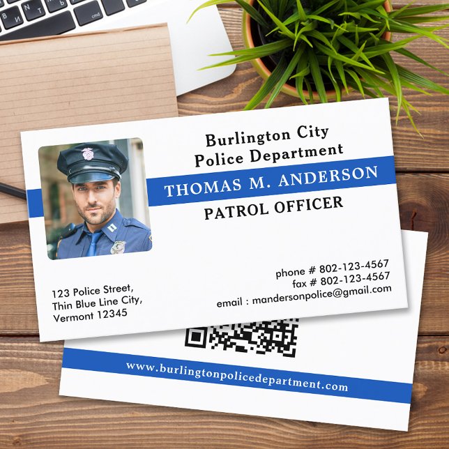 Tarjeta De Visita Personalizado de policía Aplicación de la ley foto (Subido por el creador)