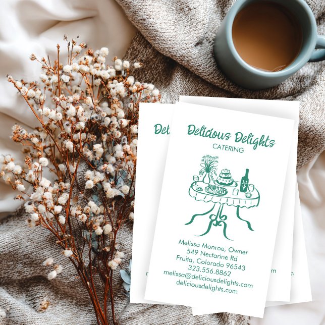 Tarjeta De Visita Personalizado de Preparación de Alimentos para Act (Catering Chef Event Planning Food Prep CUSTOM Business Card
)