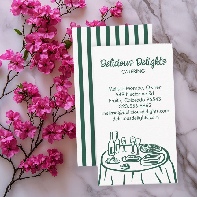 Tarjeta De Visita Personalizado de Preparación de Alimentos para Act (Catering Chef Event Planning Food Prep CUSTOM Business Card
)