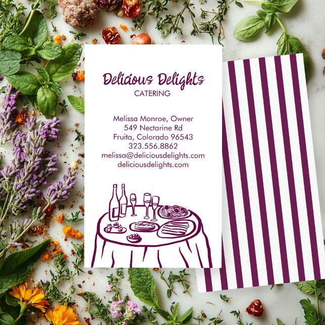 Tarjeta De Visita Personalizado de Preparación de Alimentos para Act (Catering Chef Event Planning Food Prep CUSTOM Business Card
)