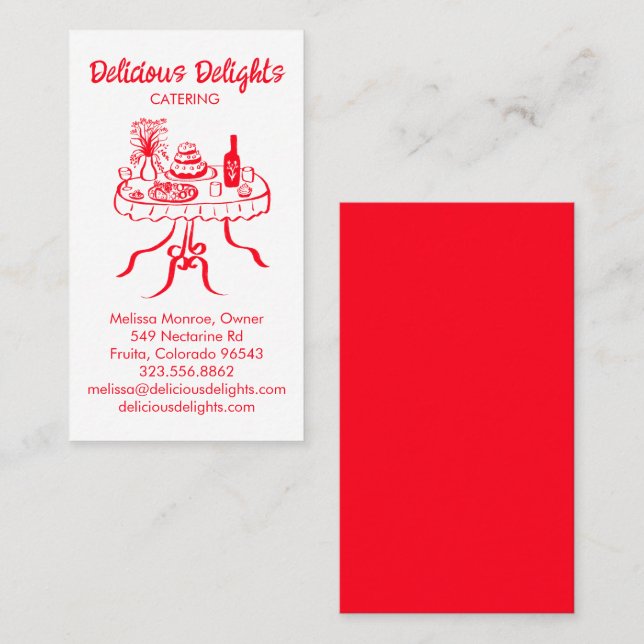 Tarjeta De Visita Personalizado de Preparación de Alimentos para Act (Anverso / Reverso)