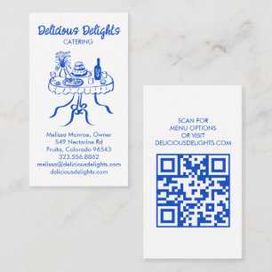 Tarjeta De Visita Personalizado de preparación de alimentos QR para