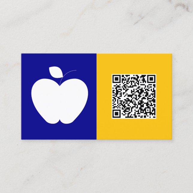Tarjeta De Visita Personalizado de profesores sustituto QR (Anverso)