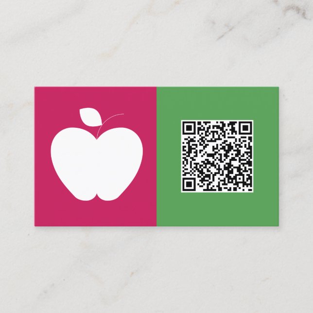 Tarjeta De Visita Personalizado de profesores sustituto QR (Anverso)