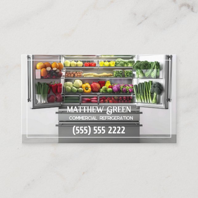 Tarjeta De Visita Personalizado de refrigeración QR (Anverso)